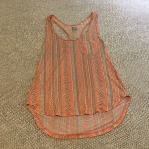 PacSun Orange Aztec Shirt
